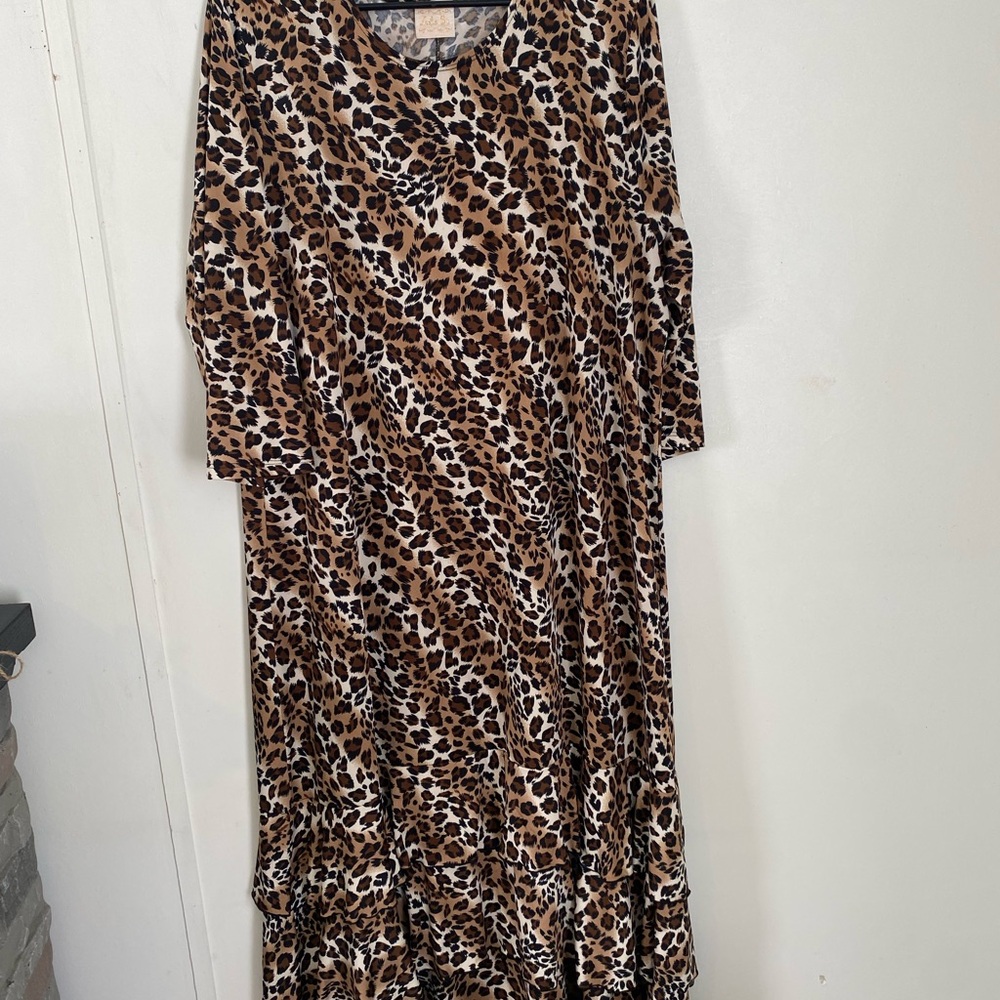 Chic Leopard Long Sleeve Dress